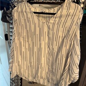 CAbi Black and White Patterned Blouse